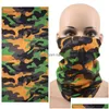 Masques de visage de mode Gaiter Masques de visage de mode Écharpe de cou Hommes Femmes Bandanas Polyester Respirant Coupe-vent Anti Cam Escalade Mas Dh9Tu