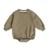 Ensembles de vêtements en gros de vente chaude de haute qualité Coton Coton Vêtements de bébé Couvre-Bouton Couleur solide