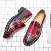 Neue Mode Männer Muster Monk Strap Dicken Boden Schnürschuhe Männlichen Casual Loafers Formelle Kleidung Schuhe Zapatos Homre