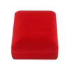 Jewelry Pouches Red Velvet Wedding Packaging & Disolay Box Ring Earring Necklace Holder Showcase Tool Wholesale Gift Boxes