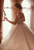 Perles robe de bal robes de mariée larges bretelles dos nu robes de mariée robe Novia Seuqins Bling Bling robe de mariée sur mesure