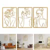 Decorazioni da giardino Minimalist Abstract Wall Art Line Drawing Figurine da collezione Corpo femminile