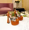 Women's hourglass and genuine leather sandals Fashion metal letter cross high platform heels 15.5cm runway party wedding dress shoe size 34-42