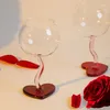 Verres à vin, tasse d'amour, cadeau de mariage, commande de la saint-valentin, Design haut de gamme, verre mignon pour la maison