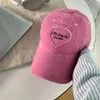 Бейсбольные кепки Y2K Pink Love Duck Tongue Hat Весенняя бейсбольная шляпа с изогнутыми карнизами Повседневный мягкий цилиндр 231124