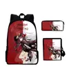 Mochila Genshin Impact Eula QIQI 3 unids/set adolescentes estudiantes niños niñas mochila escolar mujeres hombres Cosplay impermeable Oxford Laptop Bag