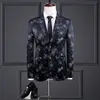 Men's Suits & Blazers Floral Jacquard Blazer For Men 2023 Autumn Male Fashion Stage Costume High Quality Casual Man Party Prom Wear Q756