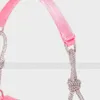 Sacos de noite Mini bolsa de mão com laço de strass para 2022 mulheres chiques boutique de cristal brilhante cetim pequena bolsa de mão para festa de casamento J230420