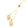 Hangende kettingen Koreaanse stijl dames juwelse necklace vrouwelijke sleutelbeen ketting gouden kubus ketting banket dagelijkse accessoires