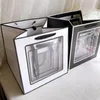 Geschenkpapier-Papiertüten mit durchsichtigem Fenster Blumenpaket-Fälle Kraft Box Portable Bouquet Bag Verpackung Handtasche Hochzeit Dez