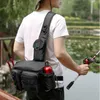 Buitenzakken vissen schoudertas multifunctioneel visserij taille pack 600D nylon grote multi pocket waterdicht voor buitensporten voor rijden J230424