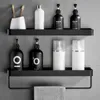 Estantes de baño Estante de baño Estantes de pared Estante de aluminio Negro Estante de esquina de baño Montado en la pared Soporte de almacenamiento de cocina de aluminio negro 231124