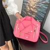 Bolsos de hombro, bolso de mujer, tendencia 2023, bandolera de hombro a la moda, bolso femenino con forma de ropa, bolso negro rojo caqui para mujer