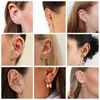 Stud CANNER Boucles d'oreilles pendantes multi-tailles plaquées or 18 carats Piercing Aretes pour femmes Moon Star Flower Heart Piercings Boucles d'oreilles Jewerly 230424