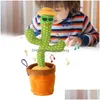 Bébé Musique Jouets sonores 55% de réduction Danse Parler Chant Cactus Peluche Peluche Jouet Électronique Avec Chanson En Pot Éducation Précoce Pour Les Enfants Dhth7