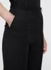 Pantaloni da donna abito plissettato in lana da donna vita alta 2023 pantaloni a micro arco semplici con cerniera tinta unita inizio autunno per donna