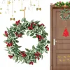 Decorative Flowers Christmas Wreath Artificial Garland For Door Front Mantle Wall Living Room