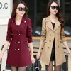 Women's Trench Coats Hoge Kwaliteit Herfst Nieuwe High Fashion Brand Vrouw Classic Double Bedeed Geul Waterdichte Regenjas Business