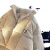 Męski pad Parkas literacki Cord Bawełniany płaszcz veste hiver homme zima dla mężczyzn zagęszczona sportowa modna stojak na zamek błyskawiczny harajuku 231124