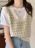 Kamizelki kamizelki kamizelki Sweter Kobiety Tassel Proste S-3xl Knitting luźne letnie modne kreatywność Preppy Studenci All-Match Korean Style 230424