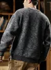 Maglioni da uomo Camouflage Grigio Maglione lavorato a maglia Uomo Pullover invernali Abbigliamento Stile coreano Moda Uomo Maglioni O-Collo Maglieria allentata