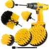 Rengöringsborstar Borrborstefäste 6 st/set Power Scrubber Wash Cleaning Borstes Tool Kit med förlängning Rengöring av glas Windows Kök toalett 231124