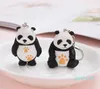 Anahtarlıklar Landards Keychains Set sevimli panda anahtarlık kolye üç boyutlu bebek moda çantası süsleri seyahat küçük hediyeler mücevher pentansjiqs