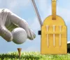 20 -stcs kaarthouder sublimatie kleurrijke spaties golftag tag met 3 houten T -stukken voor vaderdag cadeau