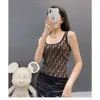 2023 Nieuwe Designer Dames T-shirt High-end shirt Herfststijl Klassieke veelzijdige plaid Open Back Tank Kleine riem Top Women