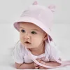 Summer bebê recém-nascido balde sunhat crianças mussell panamá tap garotas meninas snat infantil caps chapéus de páscoa para criança 3-12 meses p230424