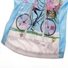 Giacche da corsa Maglia da ciclismo Donna Estate Manica corta Ciclismo Bike Team Mtb Camicie Top Traspirante Blu Rosa Abbigliamento da bicicletta per