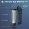 1PC Electric Insect Killer Killer, 360 ﾰ Lampa owadów UV Nie toksyczne, wolne od chemikaliów, pułapka na komary z szczotką do czyszczenia do sypialni wewnętrznej i ogrodu na świeżym powietrzu