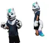 Husky Dog Fox-guantes peludos para cabeza y cola, conjunto de mascota, disfraces de rol, ropa para actuaciones y eventos