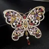 Brooches Pins Zlxgirl Bridal Jewelry Mixed Color Cubic Zircon Butterfly Women's Copper Brooch Nice Fashion Coat Dress Hats