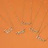 Chaînes bijoux personnalisé créatif douze signes du zodiaque collier Vintage anglais lettres pendentif clavicule chaîne accessoires