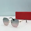 Neue Modedesign-Sonnenbrille in Schmetterlingsform 0401S mit Metallrahmen, einfacher und beliebter High-End-UV400-Schutzbrille für den Außenbereich