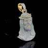 Pingente de Jesus 10K/14K Ouro Amarelo Pingente Vvs Moissanite Diamante Jesus Diamond Pendants