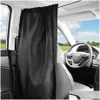 Car Sunshade Partition Curtain Window Privacy Front Rear Isolation Commercial Vehicle Air-Conditioning 252Z Drop Delivery Automobiles Otn9O