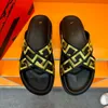 SHOES designer top version handmade custom V01-Fan SZ fashion casual men's slippers beach shoes
