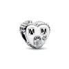 Charms in argento sterling 925 per gioielli pandora perline Ciondolo fai da te Bracciali perline Famiglia Spinning Heart Globe Ciondola Best Friend Heart