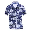 Erkekler Sıradan Gömlek Moda Erkek Hawaii Gömlek Erkek Renkli Baskılı Plaj Aloha Kısa Kollu Plus Boyut 5XL Camisa Hawaiana Hombre 230425