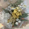 Свадебные цветы Four Seasons Искусственная ткань Рукоделие Букет невесты Mariage Вязаный цветок Ручная работа для влюбленных