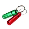 Packing Jar Wholesale 48X14Mm Metal Container Keychain Aluminum Pill Box Holder Mtifunction First Aid Key Chain Bottles Keyring Seal D Dhha0