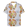 Camisas casuais masculinas Padrões alimentares de 25 países diferentes Epicure Belga Cuisine Art 3D Padrão de impressão digital Menina masculina havaiana