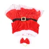 Vestuário para cães Roupas de Natal para cães Ajustável Bonito Pet Traje de Natal Quente Confortável com Arco Headdress para Festa Temática de Natal 231124