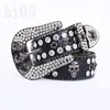 BB Belt Diamond Skullbälten för herrdesigner Shiny Western Plated Silver Needle Buckle Cintura Full Rhinestone Luxury Belt Womens Daily Life Famous YD024 Q2