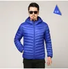 Men's Down Hooded Lightweight Jacket 2023 Autumn And Winter Brand Clothing 90% White Duck Warm Fashion 8 Colors