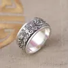Cluster ringen herten king sieraden groothandel zilver S925 sterling ring antieke ambachten kunnen boeddhisme roteren