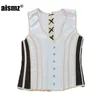 Waist Tummy Shaper Aismz Corset Men Shapers Slim Fit Tank Top Shapewear Chest Binder Waistcoat Vest Jacket Steampunk Gothic Corset Man Underwear 231124