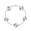 Classic Fashion 4-leaf Clover Bracelet 18k Gold Fritillaria Charm Designer for Women's Wedding Party Bride Birthday Gift Jewelry